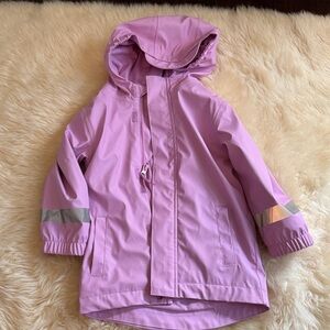 Cat & Jack Lavender Raincoat with Reflective Stripes